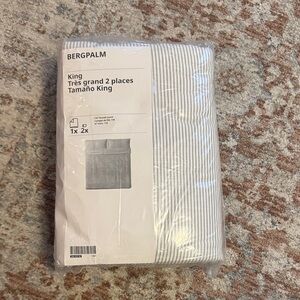 IKEA Bergpalm King Size Striped Bedding Set
